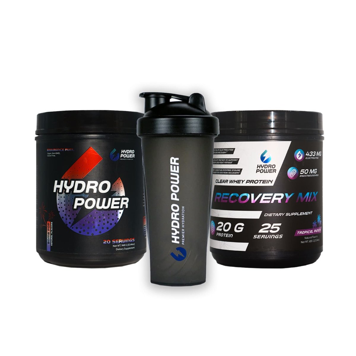 Hydro Power Clear Whey + Endurance Fuel + Bottle Bundle