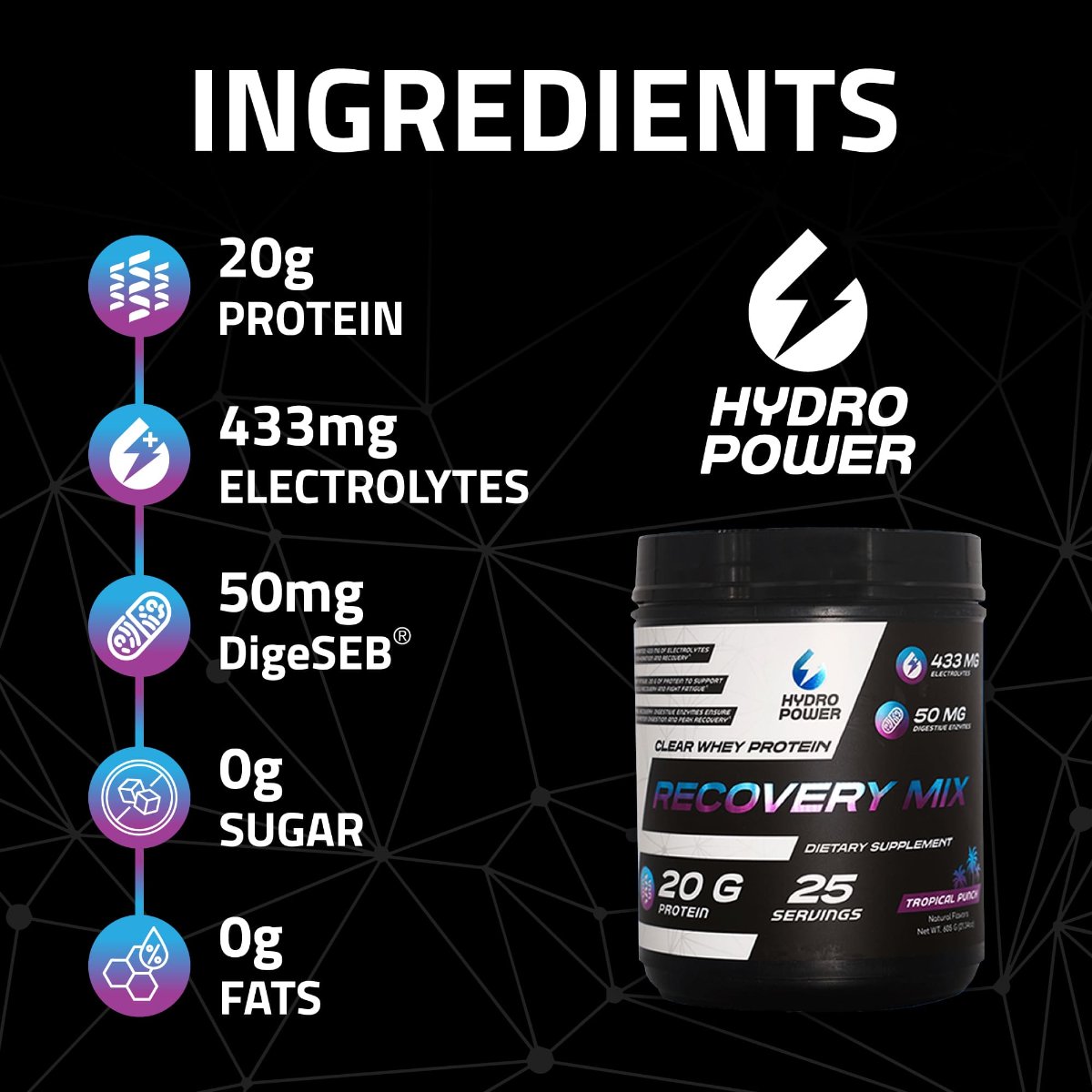 HP Clear Whey Recovery Mix - 25 Servings