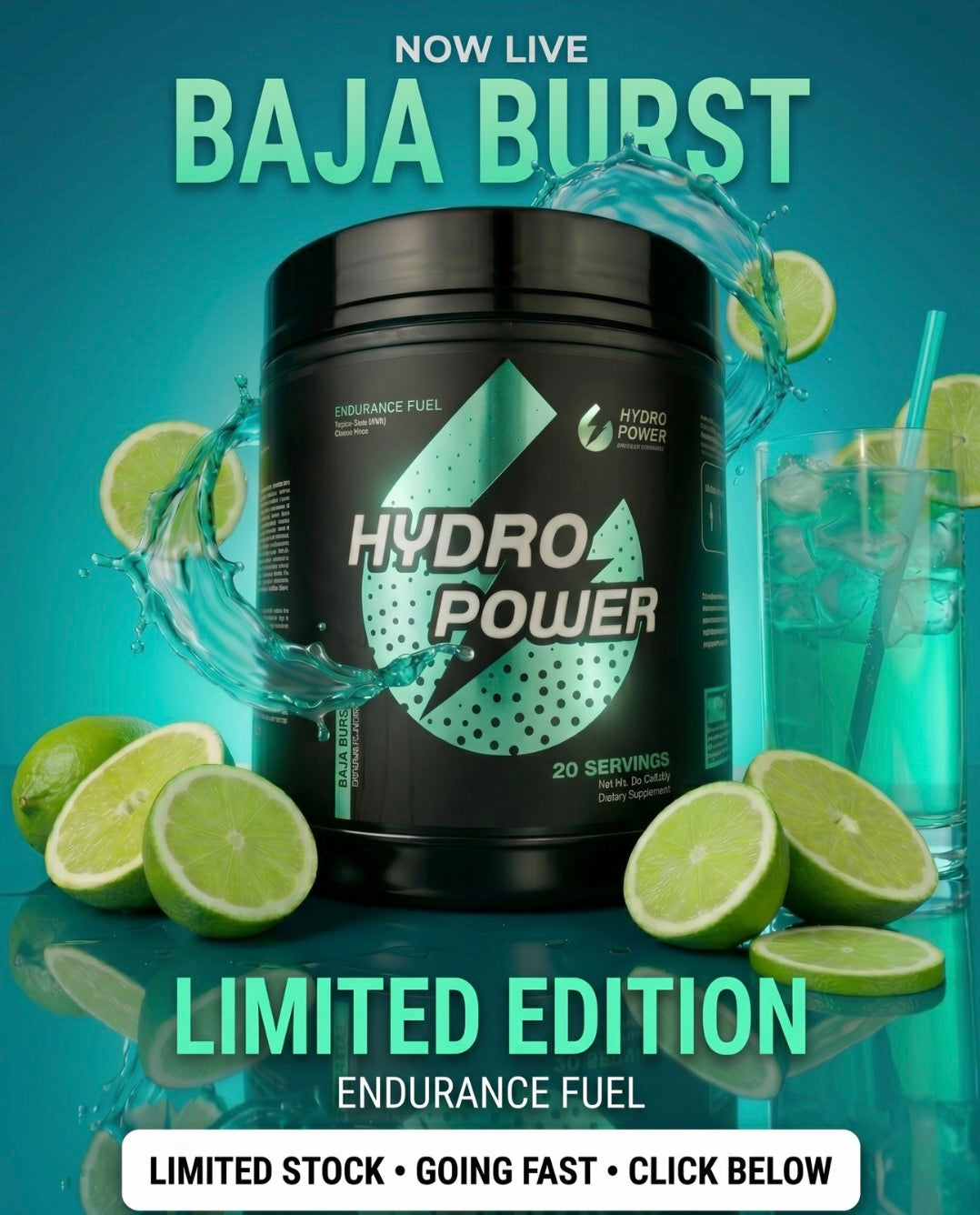 LIMITED EDITION: "BAJA BURST" Endurance Fuel + FREE Shaker + Stickers